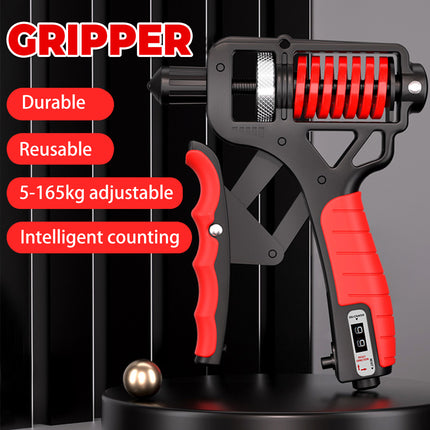 Adjustable Hand Gripper 5 to 165kg High Carbon Steel with Digital Counter