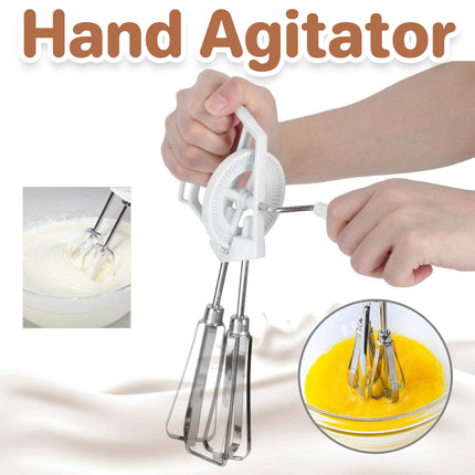 Stainless Steel Hand Mixer Whisk Baking Tool Household Flour Beater for Kitchen