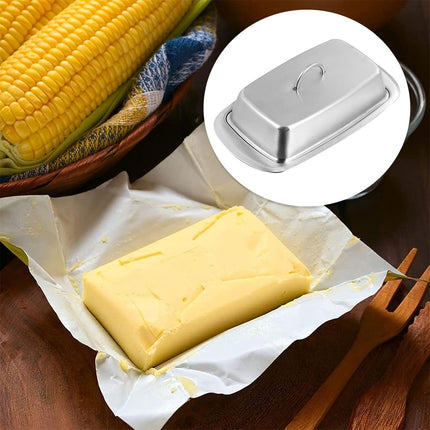 Butter Box Stainless Steel Food Safe Kitchen Cheese Bread Pastry Snack Box Use