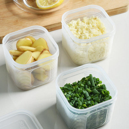 Crisper Refrigerator Storage Box Plastic Sealed Food Compartment Organizer Set