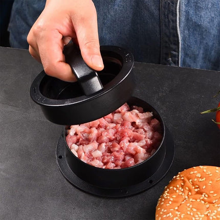 Manual Hamburger Press Round Meat Patty Mould Non Stick BBQ with 100 Wax Discs