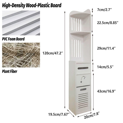 Bathroom Corner Storage Rack Durable Floor-Standing Storage Rack Space Saving