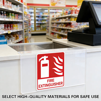 2PCS Fire Extinguisher PVC Sign Warning Safety Notice Building Warehouse Office