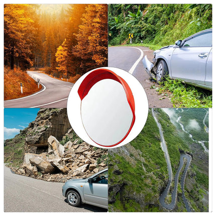 Road 230-Degree Corner Wide-Angle Mirror 45cm Round Traffic Safety Mirror
