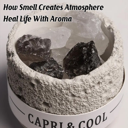 Crystal Stone Oil Diffuser Passive Aromatherapy Set White Natural Bedroom Decor