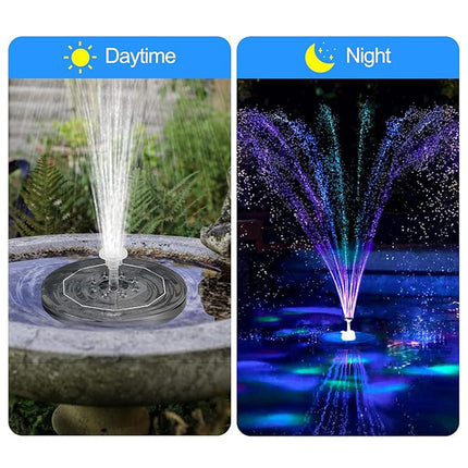 Solar Fountain Bird Bath Fountain Waterproof Auto-On for Outdoor Decoration