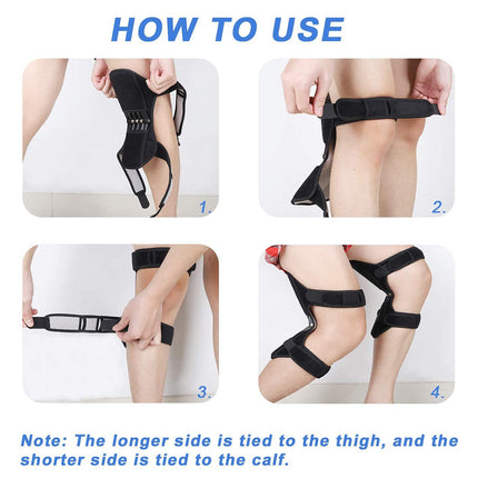 Adjustable Knee Support Booster Brace for Lifting Squatting Hiking and Sports
