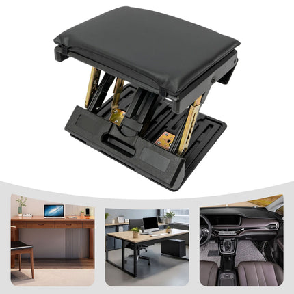 Artiss Foot Rest Stool Office Under Desk Fold Footrest Massage Cushion Pad Black