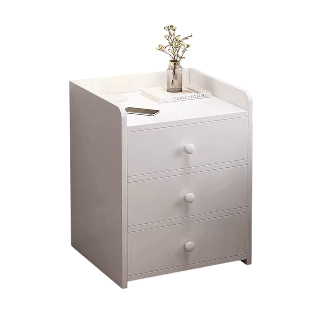 3 Drawer Bedroom Bedside Storage Cabinet Standard Space Saving Sturdy Durable