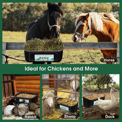 Chicken Feeder Troughs 2PCS Large Capacity Hanging Fence Food Troughs Poultry