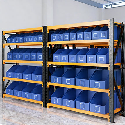 Slanted Storage Bin 5PCS Blue Corrugated PP 4 Sizes for Garage Warehouse Shelf
