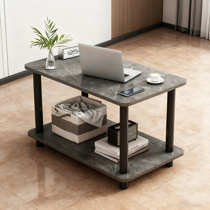 2 Tier Narrow Table Space Saving for Bedroom Living Room Side Table Organizer
