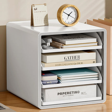 4 Tier A4 Drawer File Cabinet Office Desk Document Organizer Storage Box Files