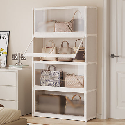 Dustproof Storage Cabinet with Clear Doors Large Capacity for Home Office Use