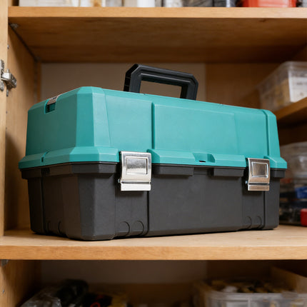 3 Tier Portable Tool Box Organiser with Fold Out Trays for Home Garage Repair