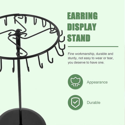Iron Jewellery Rack Rotating Necklace Display Stand Jewellery Organiser Storage