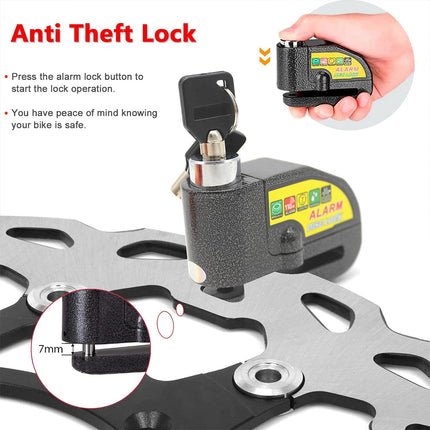 Bike Anti Theft Alarm Lock Waterproof 110dB Loud Sound Bicycles Outdoor Security