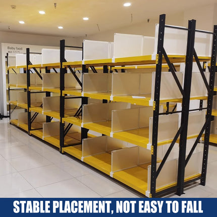 Shelf Dividers 5PCS White Snap On Partition 3 Sizes for Garage Warehouse Pantry