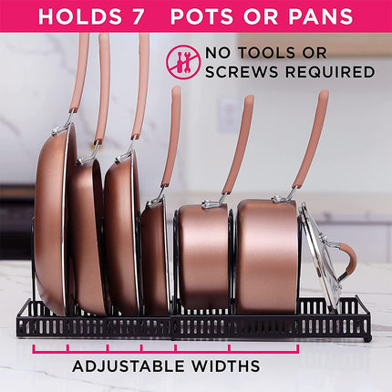 Retractable Kitchen Storage Rack Pot Lid Holder Cutting Board Organizer Stand