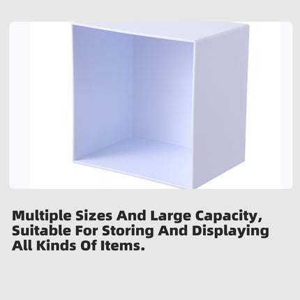 6PCS White Square Display Stand Set Stackable for Jewellery Perfume Cosmetics
