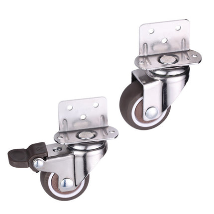 L Type Furniture Casters 4pcs 90-Degree Right Angle Small Wheel Furniture Wheels