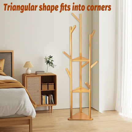 Multi-Functional Floor-Standing Coat Rack With Hooks Space Saving Durable