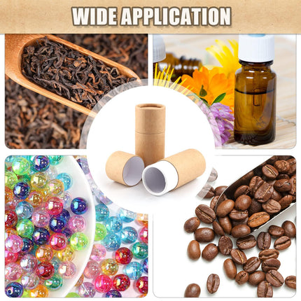 20PCS Kraft Paper Cylinder Gift Boxes Round Cardboard Tubes with Lids