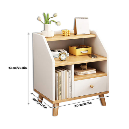 Bedside Cabinet Modern Small Bedroom Storage Nightstand Space Saving Durable