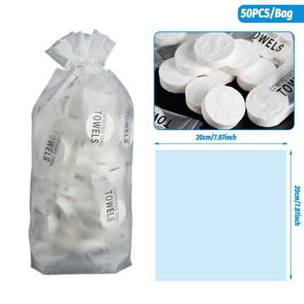 Compressed Face Towel 50pcs Portable Travel Wipes Coin Tissue Skincare Cleaning