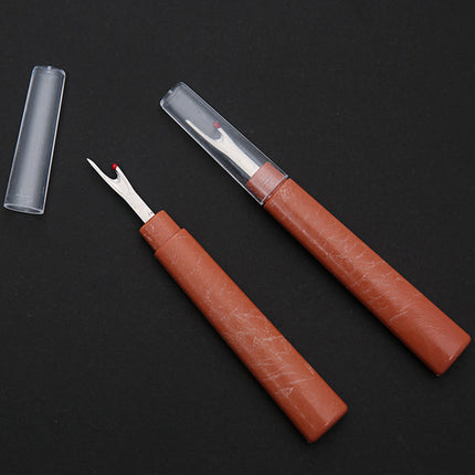 20PCS Wood Grain Seam Ripper Thread Cutter Sewing Tool With Lid Durable