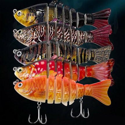 5PCS Faux Lure Set Fish Hard Fake Bait Fishing Lures Artificial Bait Tackle Gear