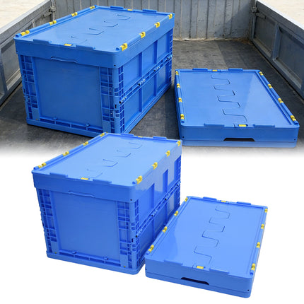 Foldable Plastic Storage Box Rounded Corner Design for Workshop Garage Home Use