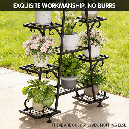 Multi Tier Plant Stand Metal Rack Indoor Outdoor Balcony Garden Shelf