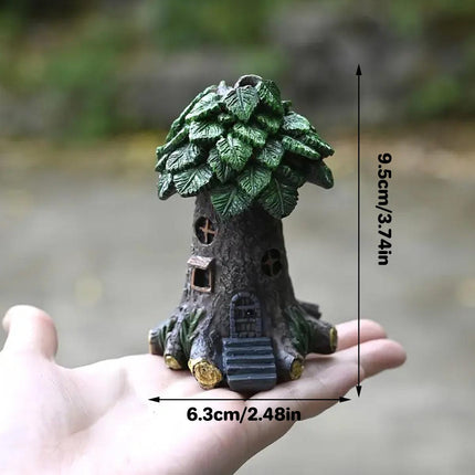 Resin Tree House Fish Tank Aquascape Gardening Micro Landscape DIY Decoration