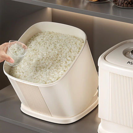 Rotating Rice Bucket Durable Large Capacity for Kitchen Grain Flour Rice Use