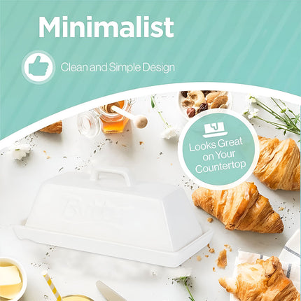 Large Capacity Sealed Ceramic Butter Tank Universal Model With Lid Storage Box