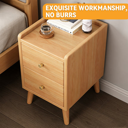 Small Narrow Wooden Bedside Table Cabinet For Bedroom Home Storage Organizer