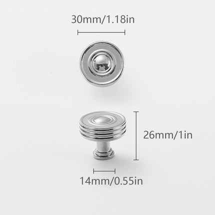 8 Sizes Copper Closet Handles Modern Simple Silver Cabinet Drawer Door Pulls