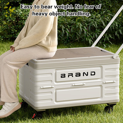 Camping Foldable Storage Box Latch or Wooden Lid Car Boot Tent Outdoor Organiser