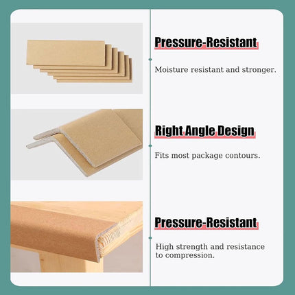 100PCS L-Shaped Paper Corner Protectors Sturdy Durable for Shipping Pack Use