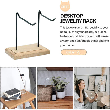 Iron Earrings Display Rack Jewellery Holder Hanging Keychain Bracelet Shelf