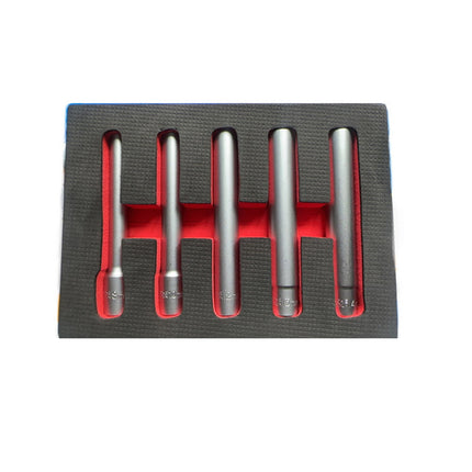 5PCS Socket Extension Bar Set 6Size Durable for Ratchet Wrench Tool Set Silver