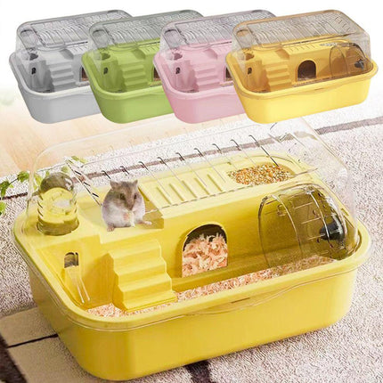 Hamster Cage Plastic Acrylic Ventilated Double Level 35 x 25 x 18.5cm 4 Colours