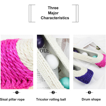 Cat Biting Rope Toy Teeth Grinding Teasing Stick Interactive Play Toy For Cats