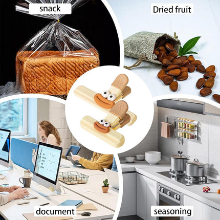 6pcs Plastic Clip Seal Food Snack Clip Sealer Bag Clips for Kitchen Storage