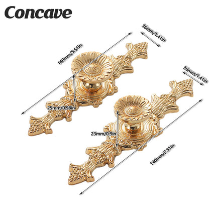European Gold Cabinet Handle High End Luxury Copper Pull for Wardrobe Drawer Door