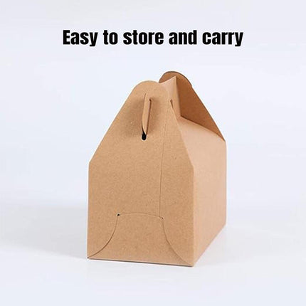 50pcs Portable Pastry Box Bakery Cake Box Takeaway Packing Boxes for Pastries