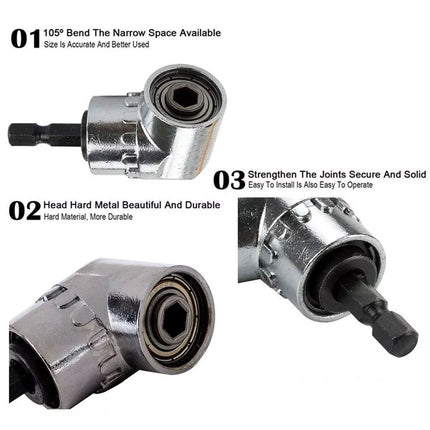 Socket Adapter Set Hex Shank to 1/4in 3/8in 1/2in Impact Driver Drill 3pcs