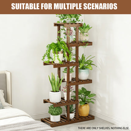 6Tier Freestanding Balcony Flower Stand Rack Indoor Outdoor Plant Shelf Display
