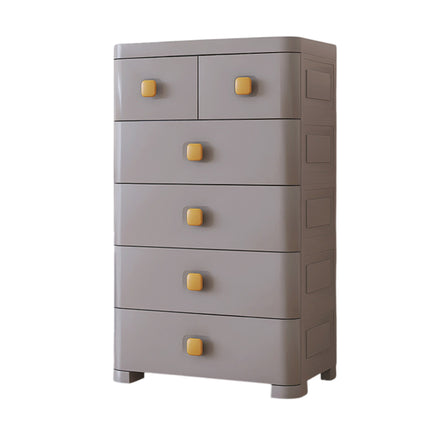 Plastic Multi Layer Drawer Cabinet Five Tier Bedroom Storage Organizer Space Saving